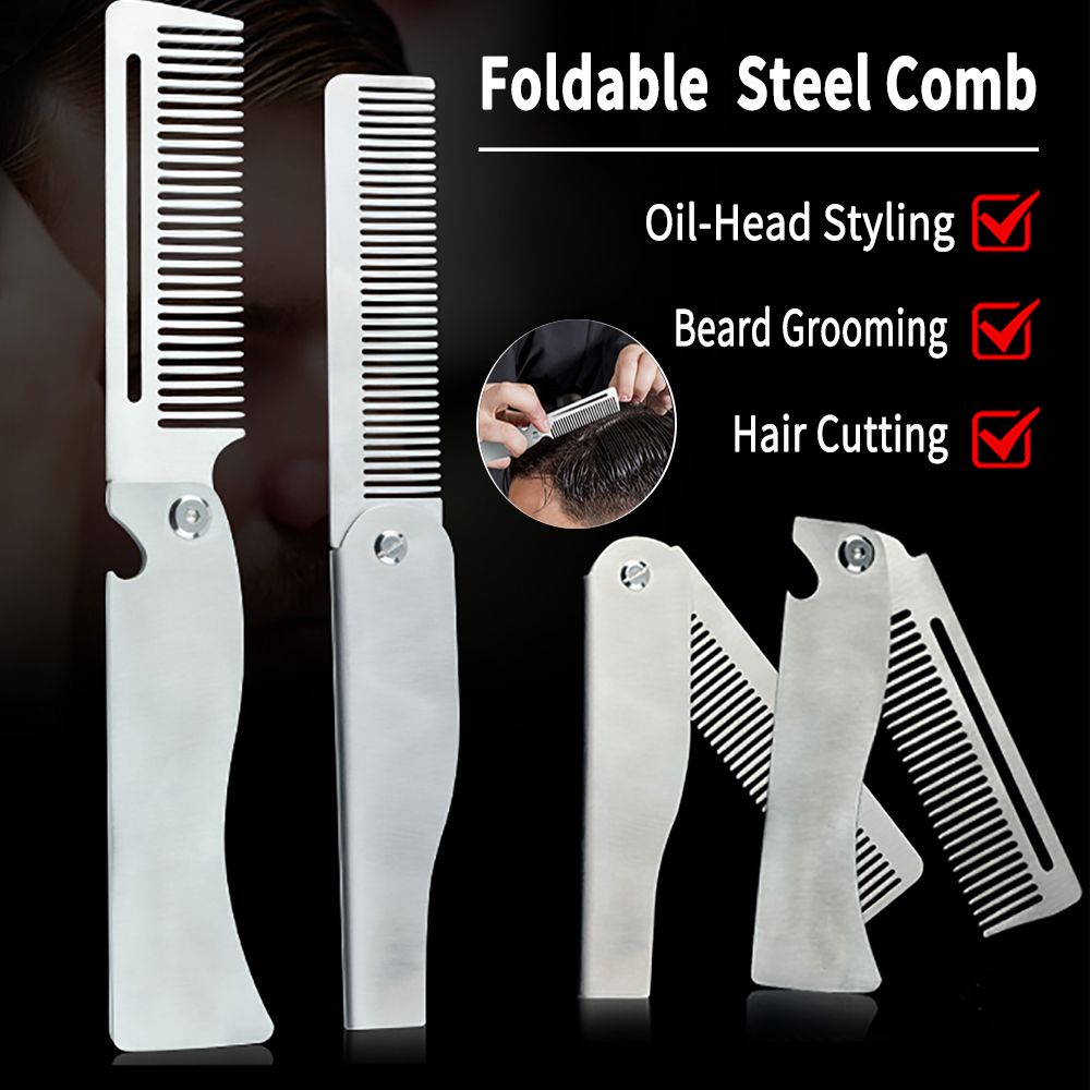 Men'S Grooming Hair - Tipe Baru 1/2 Buah Sisir Baja