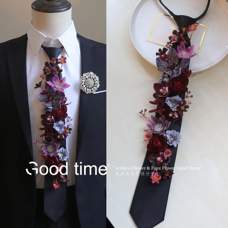 Men'S Grooming Wedding Day - Bunga simulasi dasi, pakaian animasi grup