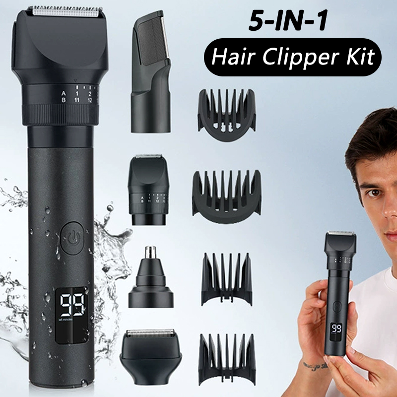 Beard Trimmer Cordless - Alat Cukur Rambut Tanpa Kabel 5-In-1