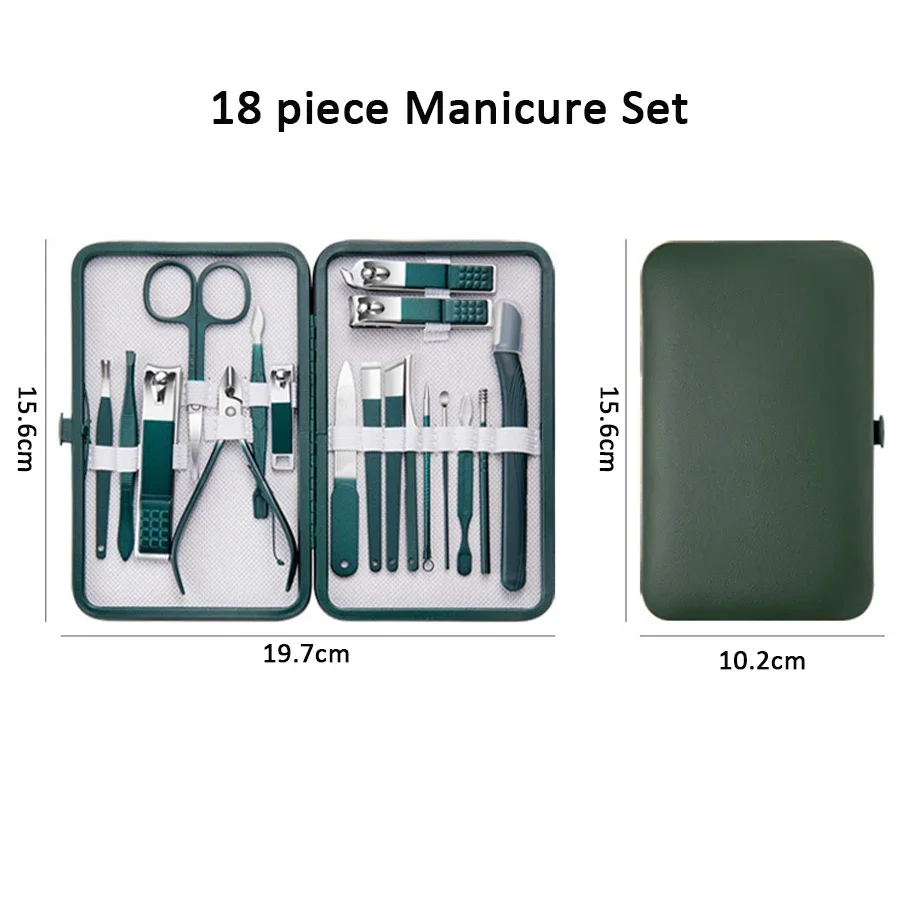 Nail Care Kit Mens - 4/7/10/12/18 Pcs Set Manikur Alat Pemotong