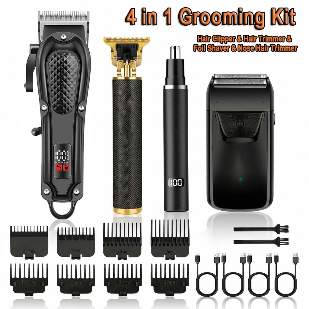 Beard Trimmer Cordless - Set Alat Cukur Rambut Pria 4