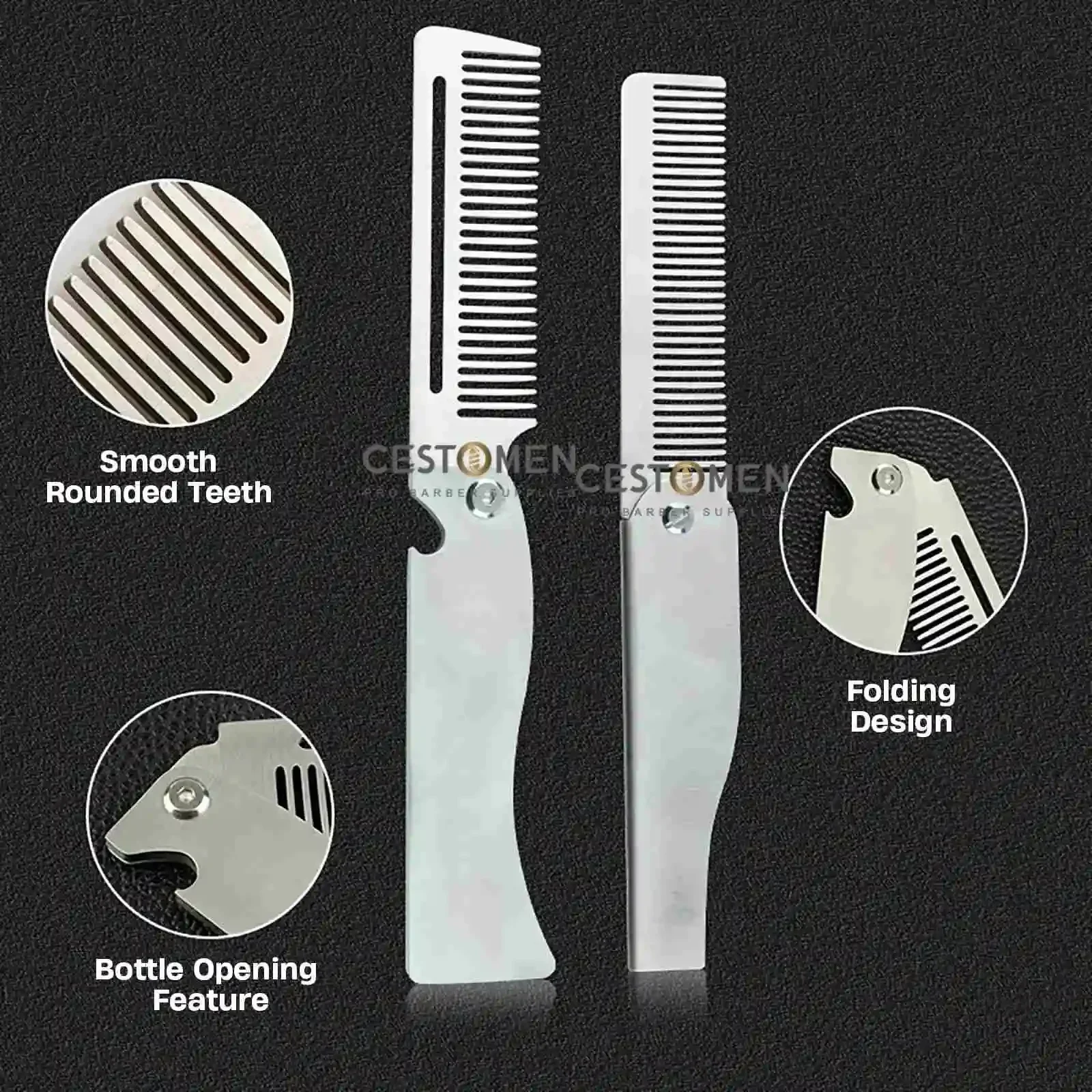 Tipe Baru 1/2 Buah Sisir Baja  - Men'S Grooming Hair ulasan dan harga