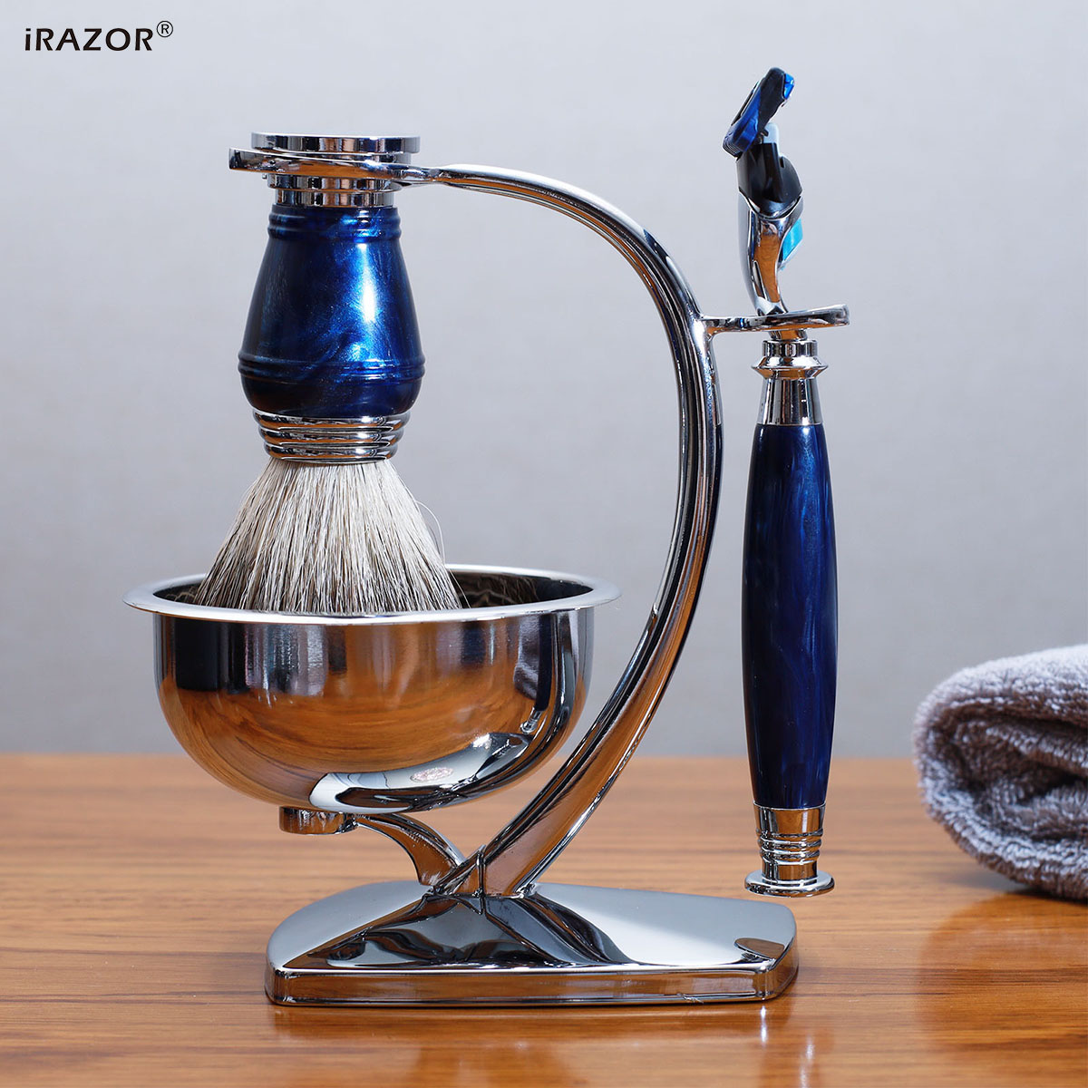 iRAZOR Royal Blue Luxury Men's - Mens Grooming Kit Luxury ulasan dan harga